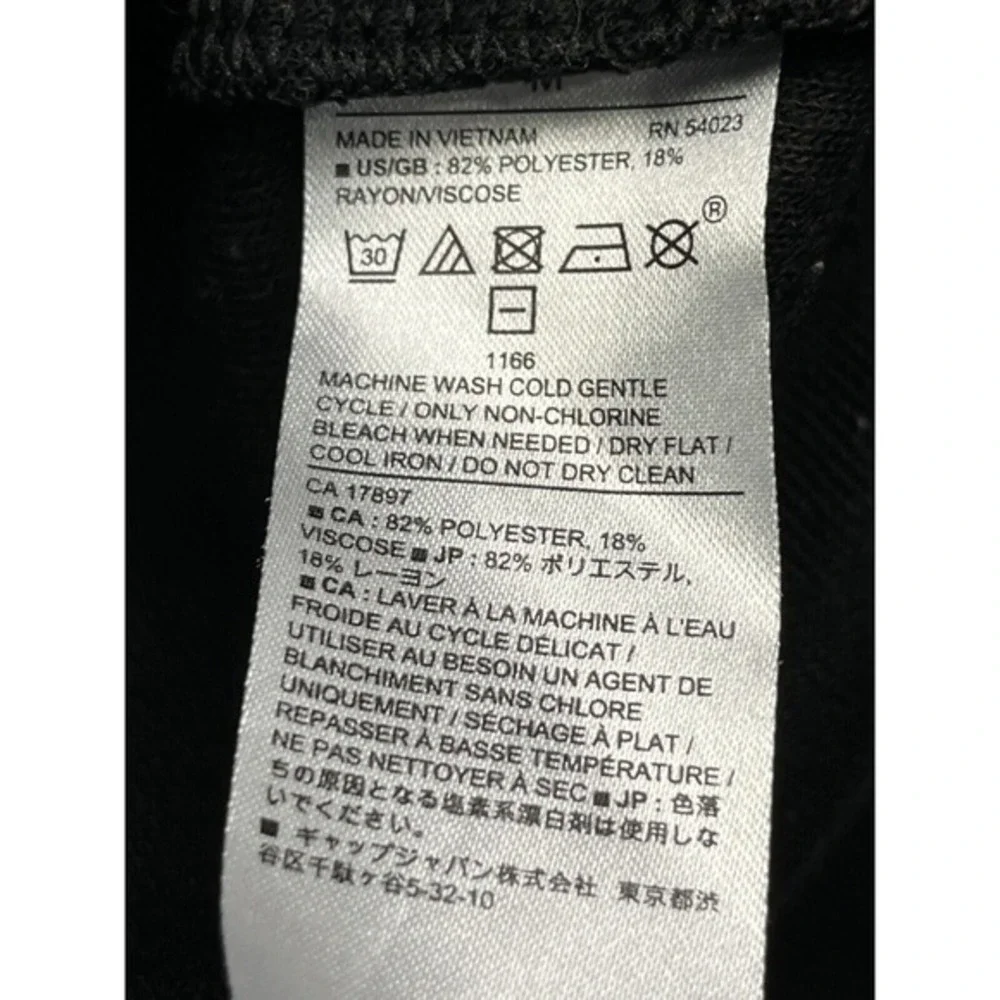 Banana Republic Mens Medium 1/4 Zip Pullover Black Grey Mock‎ Neck Sweater
